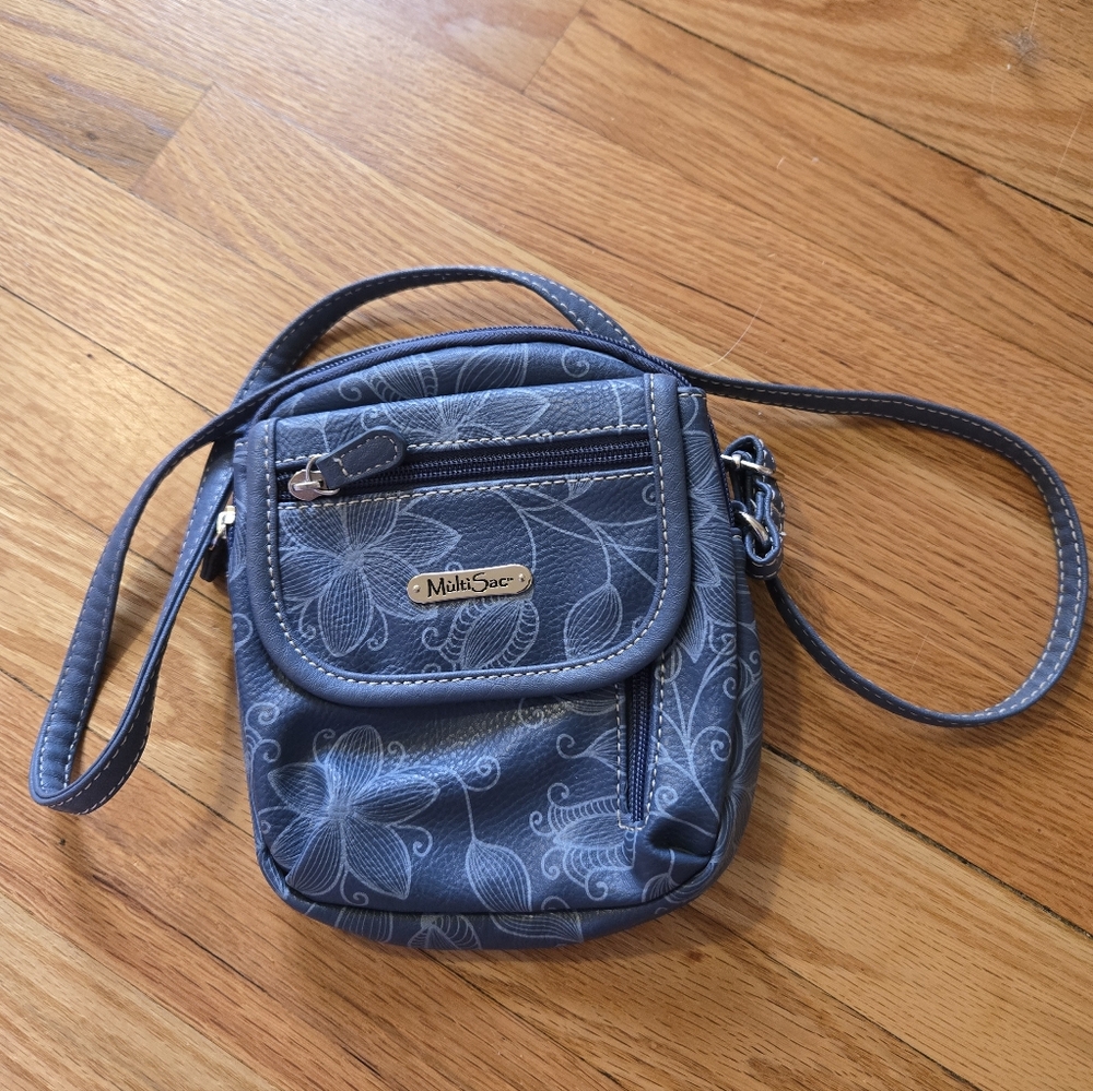 Blue Floral Women's Crossbody Bag